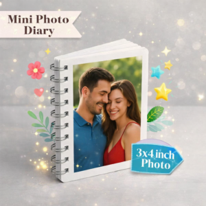Personalized Photo Memory Diary – 4×3 Inches | 30 Custom Photos