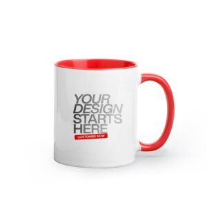 Customized Photo Mug – Personalized Coffee Cup with Red Inner